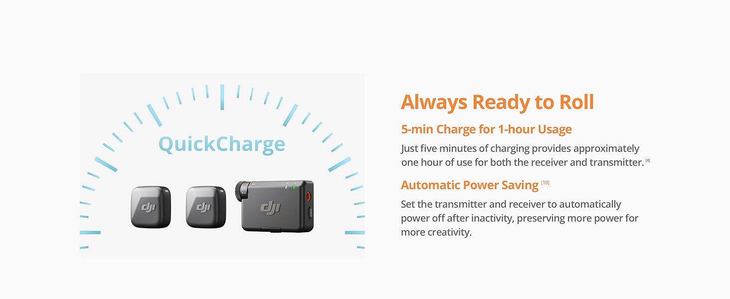 DJI Mic Mini Wireless Lavalier Microphone – Active Noise Cancelling Plug & Play Mic for iPhone, Android, Camera, PC & 2-Person Vlogging