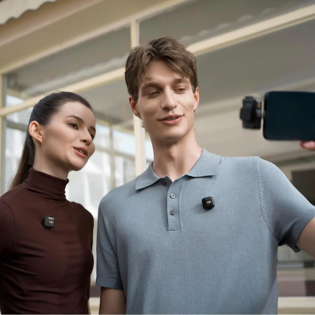 DJI Mic Mini Wireless Lavalier Microphone – Active Noise Cancelling Plug & Play Mic for iPhone, Android, Camera, PC & 2-Person Vlogging