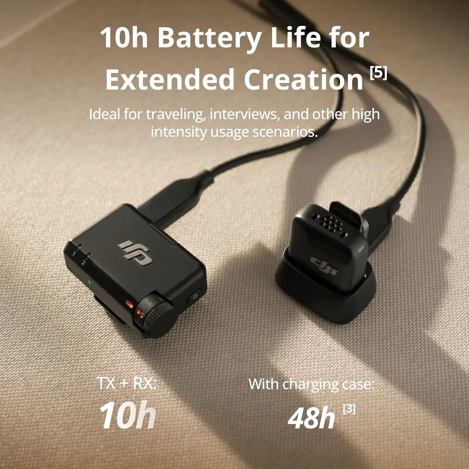 DJI Mic Mini Wireless Lavalier Microphone – Active Noise Cancelling Plug & Play Mic for iPhone, Android, Camera, PC & 2-Person Vlogging