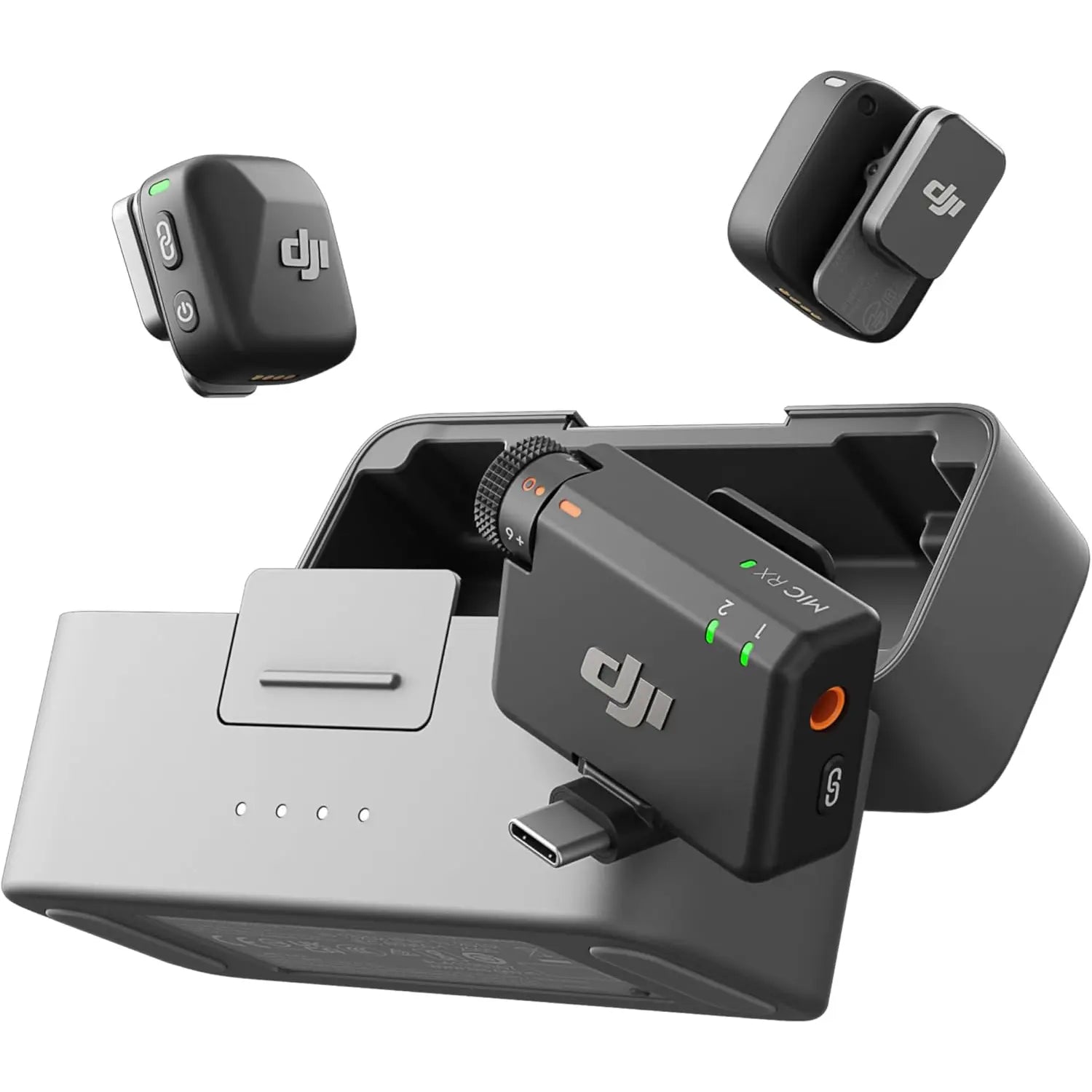 DJI Mic Mini Wireless Lavalier Microphone – Active Noise Cancelling Plug & Play Mic for iPhone, Android, Camera, PC & 2-Person Vlogging